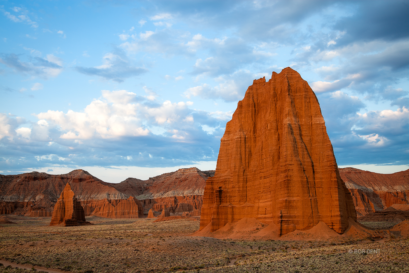 Temple of the Sun, Temple of the Moon, Capitol Reef National Park, Utah, sunrise